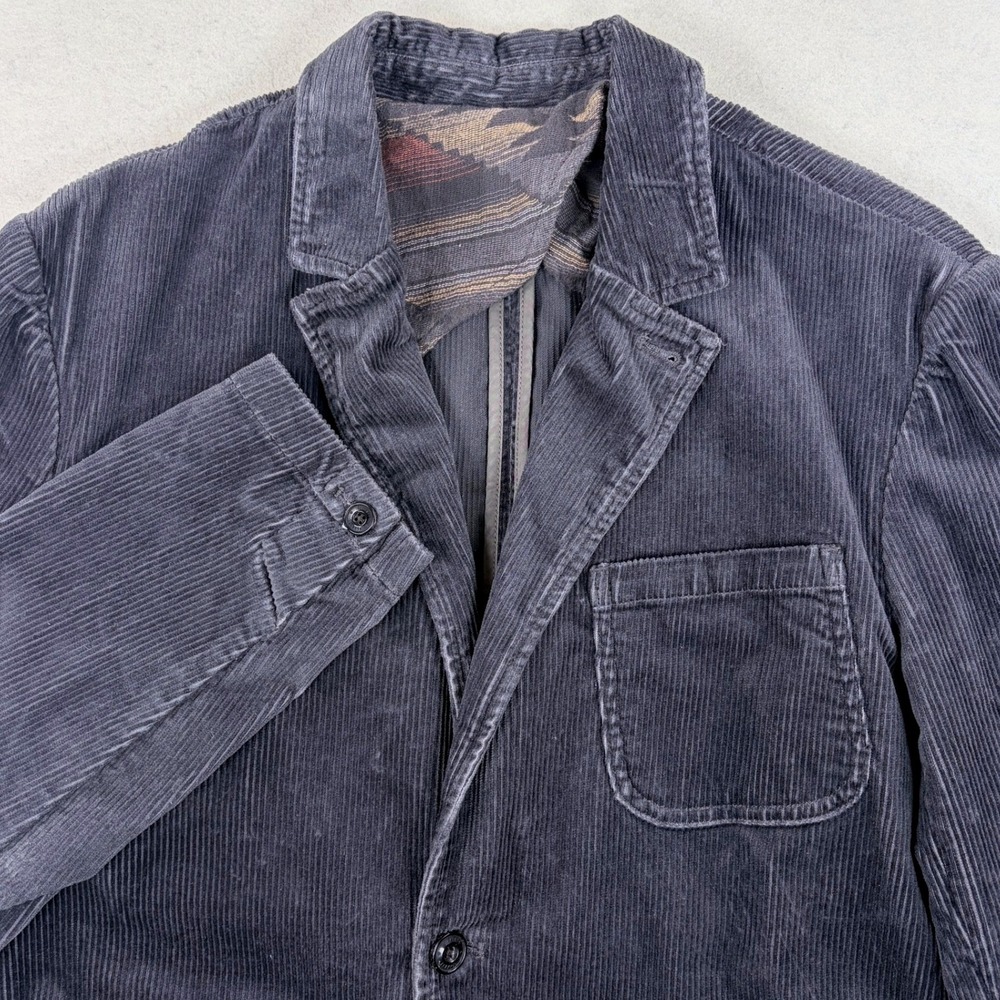 Faherty Brand Mens Charcoal Grey Corduroy Stretch Blazer Sport Coat Size M